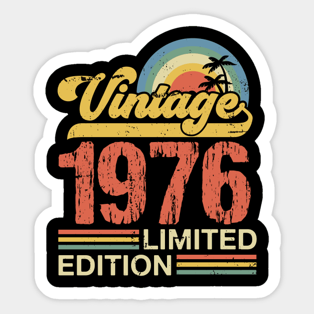 Retro vintage 1976 limited edition Sticker by Crafty Pirate 